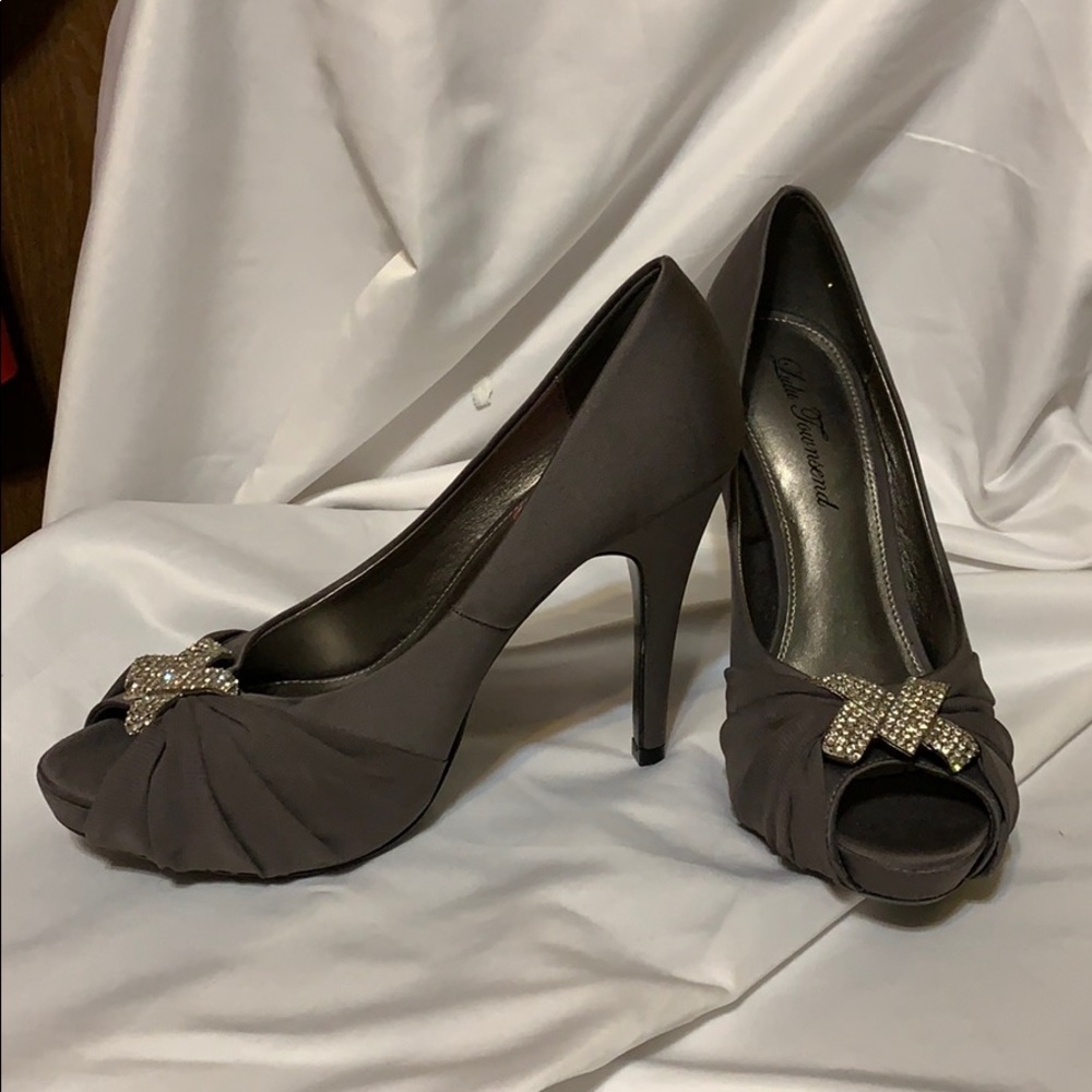 Gray hi heels